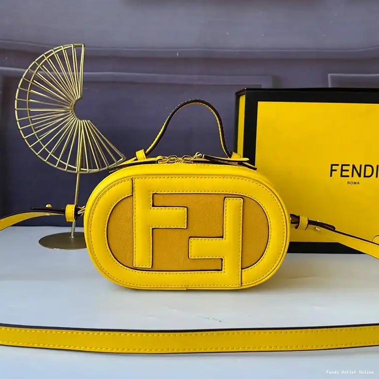 Affordable Yellow Case Calf O'Lock Fendi Camera Leather In Mini 0522